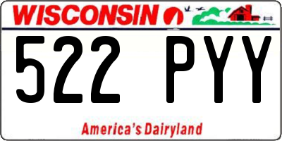 WI license plate 522PYY