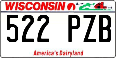 WI license plate 522PZB