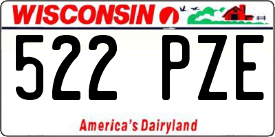 WI license plate 522PZE