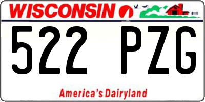 WI license plate 522PZG