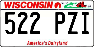 WI license plate 522PZI