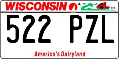 WI license plate 522PZL