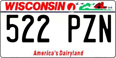 WI license plate 522PZN