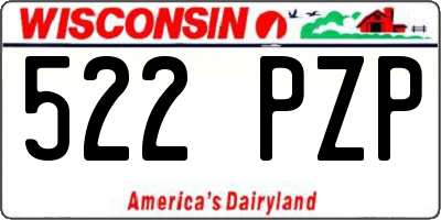 WI license plate 522PZP