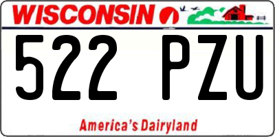 WI license plate 522PZU