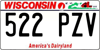 WI license plate 522PZV