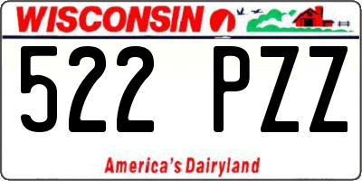 WI license plate 522PZZ
