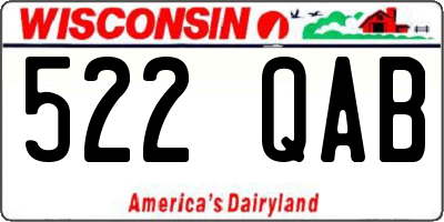 WI license plate 522QAB