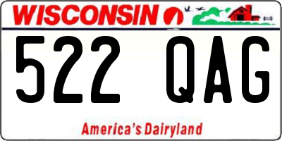 WI license plate 522QAG
