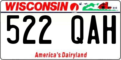 WI license plate 522QAH