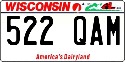 WI license plate 522QAM