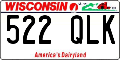 WI license plate 522QLK