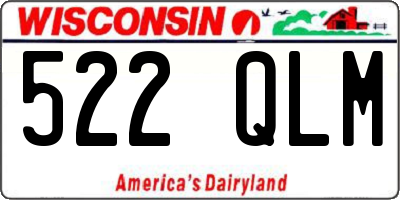 WI license plate 522QLM
