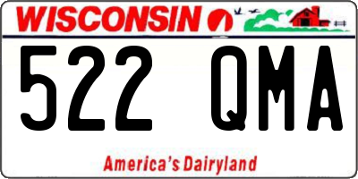 WI license plate 522QMA