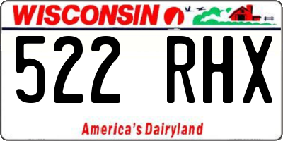 WI license plate 522RHX
