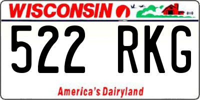 WI license plate 522RKG