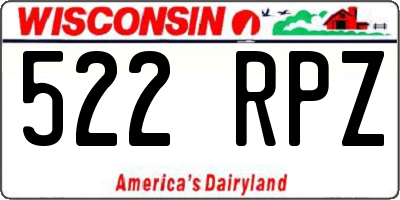 WI license plate 522RPZ