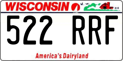 WI license plate 522RRF