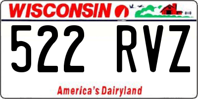 WI license plate 522RVZ