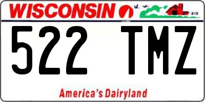 WI license plate 522TMZ