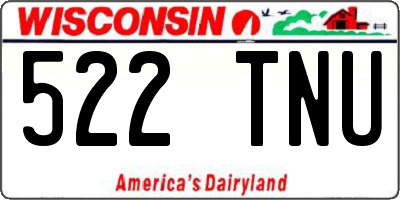 WI license plate 522TNU