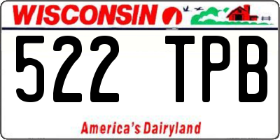 WI license plate 522TPB