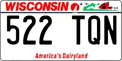 WI license plate 522TQN