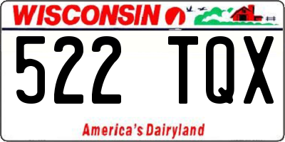 WI license plate 522TQX