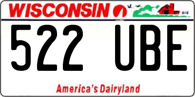 WI license plate 522UBE