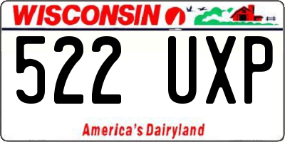 WI license plate 522UXP
