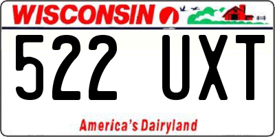 WI license plate 522UXT