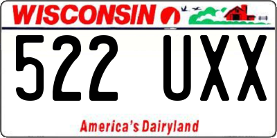 WI license plate 522UXX