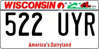 WI license plate 522UYR