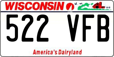 WI license plate 522VFB