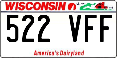 WI license plate 522VFF