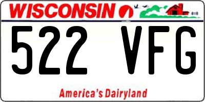 WI license plate 522VFG