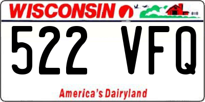 WI license plate 522VFQ