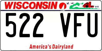 WI license plate 522VFU