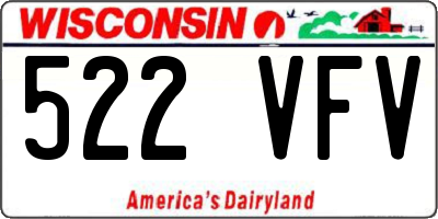 WI license plate 522VFV