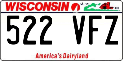 WI license plate 522VFZ