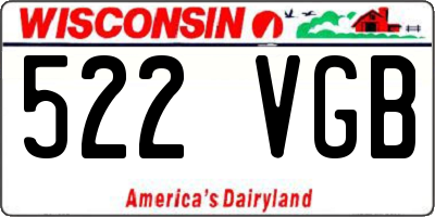 WI license plate 522VGB