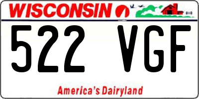 WI license plate 522VGF