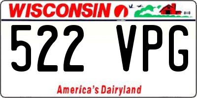 WI license plate 522VPG