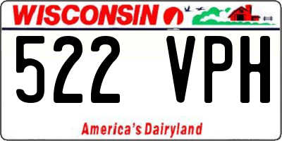 WI license plate 522VPH