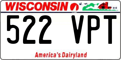 WI license plate 522VPT