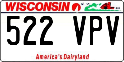 WI license plate 522VPV