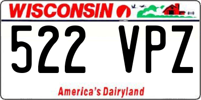 WI license plate 522VPZ