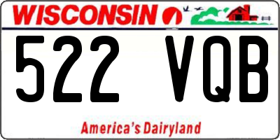WI license plate 522VQB