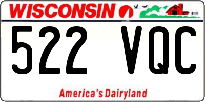WI license plate 522VQC