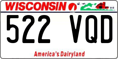 WI license plate 522VQD